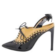 Pre-owned Leather heels Moschino Pre-Owned , Black , Dames