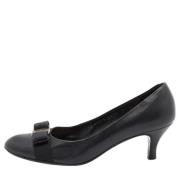 Pre-owned Leather heels Salvatore Ferragamo Pre-owned , Black , Dames
