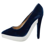Pre-owned Velvet heels Stella McCartney Pre-owned , Blue , Dames