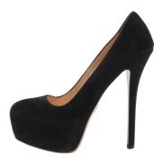 Pre-owned Suede heels Prada Vintage , Black , Dames