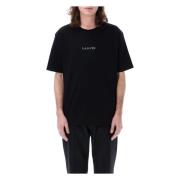 Logo Classic T-Shirt Zwart Ss24 Lanvin , Black , Heren