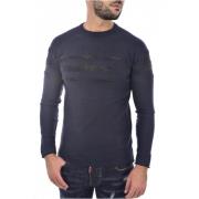 Blauwe Jumpers met Ronde Hals Goldenim paris , Blue , Heren