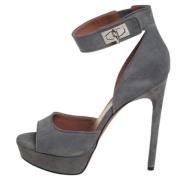 Pre-owned Suede sandals Givenchy Pre-owned , Gray , Dames