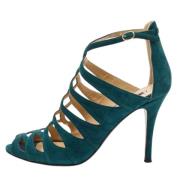 Pre-owned Suede sandals Ralph Lauren Pre-owned , Green , Dames