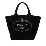 Pre-owned Canvas handbags Prada Vintage , Black , Dames