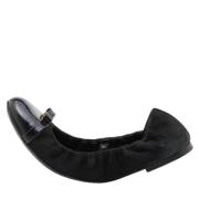 Pre-owned Leather flats Louis Vuitton Vintage , Black , Dames