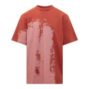 Heren T-shirt met penseelstreken A-Cold-Wall , Orange , Heren