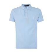 Elite Blauwe Korte Mouw Gebreid Ralph Lauren , Blue , Heren