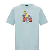 Bedrukt T-shirt PS By Paul Smith , Blue , Heren