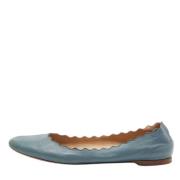Pre-owned Leather flats Chloé Pre-owned , Blue , Dames