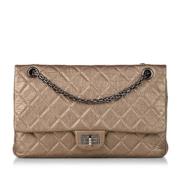 Pre-owned Leather shoulder-bags Chanel Vintage , Beige , Dames