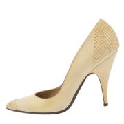 Pre-owned Leather heels Burberry Vintage , Beige , Dames