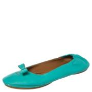 Pre-owned Leather flats Fendi Vintage , Green , Dames