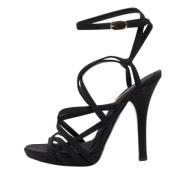 Pre-owned Canvas sandals Dolce & Gabbana Pre-owned , Black , Dames