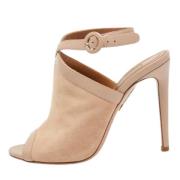 Pre-owned Leather sandals Aquazzura Pre-owned , Beige , Dames