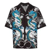 Dragon Bowling Shirt Amiri , Black , Heren