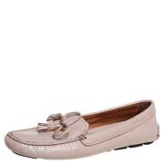 Pre-owned Leather flats Prada Vintage , Beige , Dames