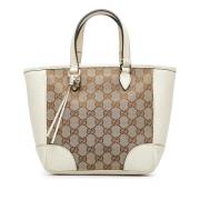 Pre-owned Leather handbags Gucci Vintage , Beige , Dames