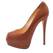 Pre-owned Leather heels Giuseppe Zanotti Pre-owned , Brown , Dames