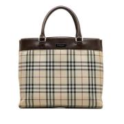 Pre-owned Canvas handbags Burberry Vintage , Brown , Dames