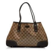 Pre-owned Leather totes Gucci Vintage , Brown , Dames