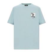 Bedrukt T-shirt PS By Paul Smith , Blue , Heren