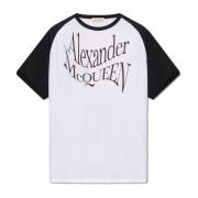 Skull T-shirt Alexander McQueen , White , Heren