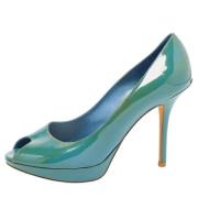 Pre-owned Leather heels Dior Vintage , Blue , Dames