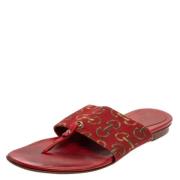 Pre-owned Leather flats Gucci Vintage , Red , Dames