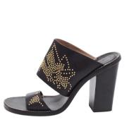 Pre-owned Leather sandals Chloé Pre-owned , Black , Dames