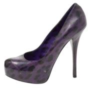 Pre-owned Leather heels Dolce & Gabbana Pre-owned , Purple , Dames