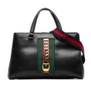 Pre-owned Leather handbags Gucci Vintage , Black , Dames