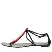 Pre-owned Leather sandals Giuseppe Zanotti Pre-owned , Black , Dames