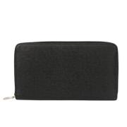 Pre-owned Leather wallets Louis Vuitton Vintage , Black , Unisex