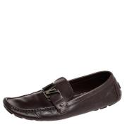 Pre-owned Leather flats Louis Vuitton Vintage , Brown , Dames