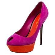 Pre-owned Suede heels Sergio Rossi Pre-owned , Purple , Dames
