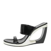 Pre-owned Leather sandals Gucci Vintage , Black , Dames