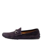 Pre-owned Suede flats Gucci Vintage , Purple , Dames