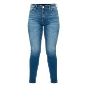 Skinny jeans met hoge taille en zakken Kocca , Blue , Dames