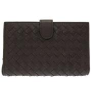 Pre-owned Leather wallets Bottega Veneta Vintage , Brown , Dames