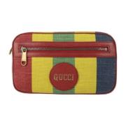Pre-owned Canvas clutches Gucci Vintage , Yellow , Dames