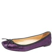 Pre-owned Suede flats Christian Louboutin Pre-owned , Purple , Dames