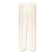 Plooivoorkant broek Fabiana Filippi , Beige , Dames