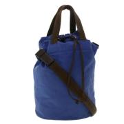 Pre-owned Canvas prada-bags Prada Vintage , Blue , Dames