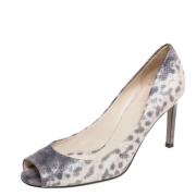 Pre-owned Leather heels Gucci Vintage , Gray , Dames