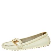 Pre-owned Leather flats Louis Vuitton Vintage , Beige , Dames