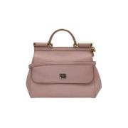 Pre-owned Leather totes Dolce & Gabbana Pre-owned , Pink , Dames