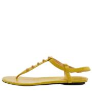 Pre-owned Leather sandals Balenciaga Vintage , Yellow , Dames