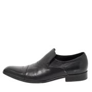 Pre-owned Leather flats Balmain Pre-owned , Black , Dames