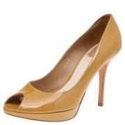 Pre-owned Leather heels Dior Vintage , Yellow , Dames